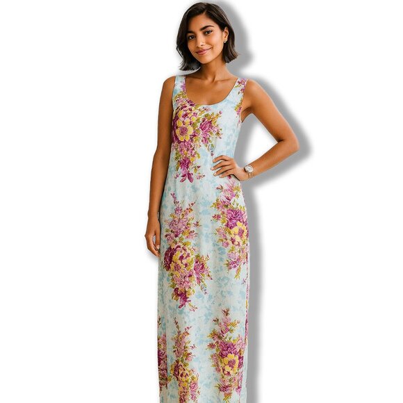 The Pyramid Collection Floral Maxi Dress M Fairycore Chic - Picture 1 of 4